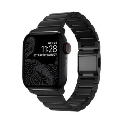 Nomad, Pašček iz titana za Apple Watch V2 40/41 mm, Črna