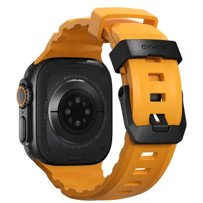 Nomad, Vodoodporen športni pašček 49mm za Apple Watch model Rocky Point, Črna / Rumena
