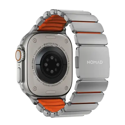 Nomad, Ojačan športni pašček za Watch 49mm z magnetno zaponko, Oranžna