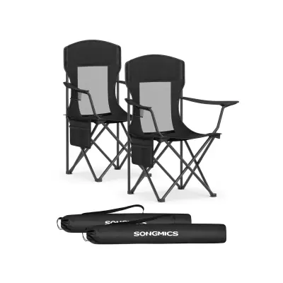 Set kamp stolov 2 kosa 51,5x86,5x97 cm črna