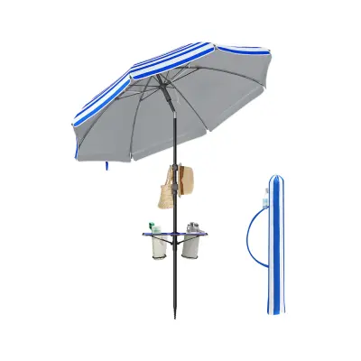 Plažni dežnik 160 cm modre barve