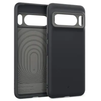 CAPA SPIGEN CASEOLOGY NANO POP PARA GOOGLE PIXEL 8 PRO, PRETA, COR SÉSAMO CLARO.