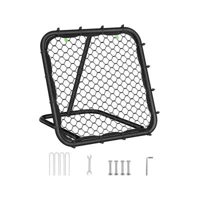 Nogometni odbijalec 78,5x84,5x55-78,5 cm črne barve