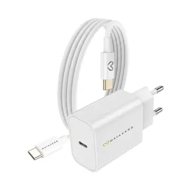 Mayaxess, Omrežni polnilnik za Xiaomi 17 Ultra 20W + 1m USB-C kabel, Bela