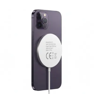 Mayaxess, Polnilnik za iPhone 14 Pro Magsafe magnetni 15W, Bela