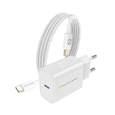 Mayaxess, Omrežni polnilnik za Xiaomi 15 Ultra 20W + 1m USB-C kabel, Bela