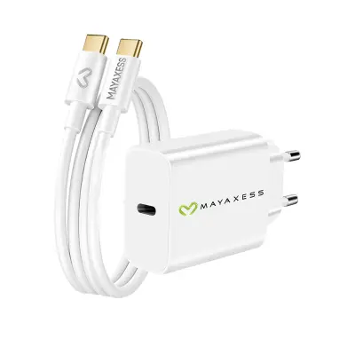 Mayaxess, Omrežni polnilnik za Magic V5 20W + 1m USB-C kabel, Bela