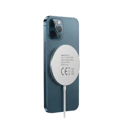 Mayaxess, Polnilnik za iPhone 15 Pro Max Magsafe magnetni 15W, Bela