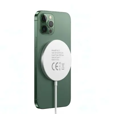 Mayaxess, Polnilnik za iPhone 13 Pro Magsafe magnetni 15W, Bela