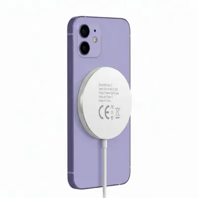 Mayaxess, Polnilnik za iPhone 12 Mini Magsafe magnetni 15W, Bela