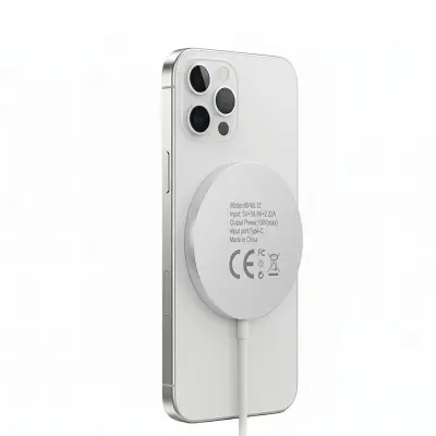 Mayaxess, Polnilnik za iPhone 16 Pro Max Magsafe magnetni 15W, Bela