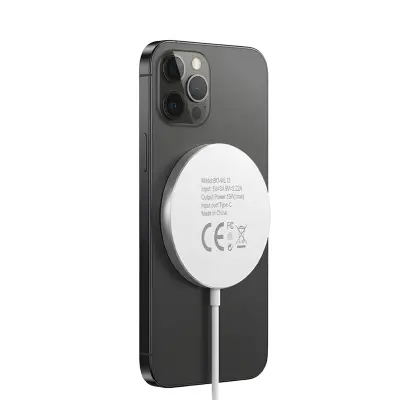 Mayaxess, Polnilnik za iPhone 14 / 14 Plus / 14 Pro / 14 Pro Max Magsafe magnetni 15W, Bela