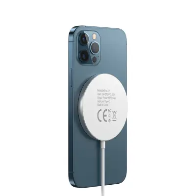 Mayaxess, Polnilnik za iPhone 12 / 12 Mini / 12 Pro / 12 Pro Max Magsafe magnetni 15W, Bela