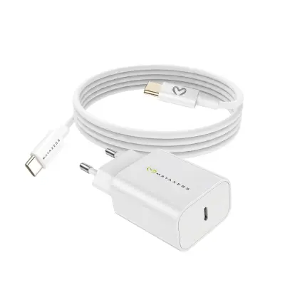 Mayaxess, Omrežni polnilnik za Xiaomi 14T Pro 20W + 1m USB-C kabel, Bela