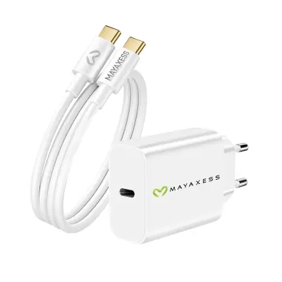Mayaxess, Omrežni polnilnik za Magic 7 Pro 20W + 1m USB-C kabel, Bela
