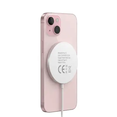 Mayaxess, Polnilnik za iPhone 15 Plus Magsafe magnetni 15W, Bela