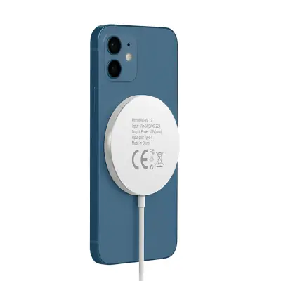 Mayaxess, Polnilnik za iPhone 13 Mini Magsafe magnetni 15W, Bela