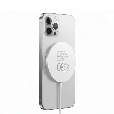 Mayaxess, Polnilnik za iPhone 12 Pro Max Magsafe magnetni 15W, Bela