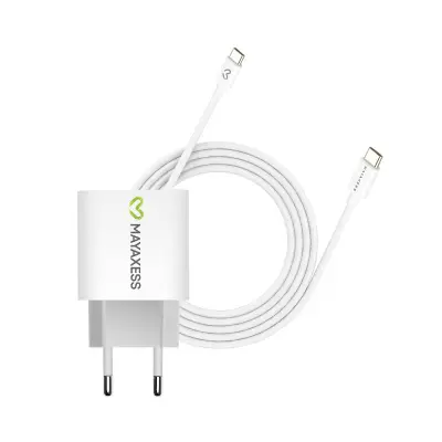 Mayaxess, Omrežni polnilnik za Pixel 9 20W + 1m USB-C kabel, Bela