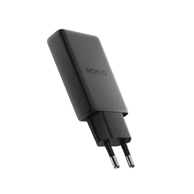 Nomad, Stenski polnilec USB-C 40W vtič EU tehnologija GaN model Slim Carbide, Črna