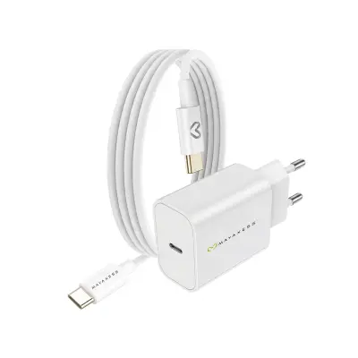 Mayaxess, Omrežni polnilnik za Xiaomi 15 20W + 1m USB-C kabel, Bela