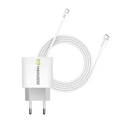 Mayaxess, Omrežni polnilnik za Pixel 8 20W + 1m USB-C kabel, Bela