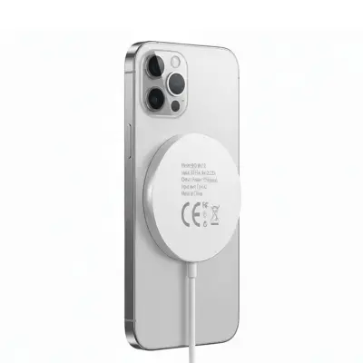 Mayaxess, Polnilnik za iPhone 13 / 13 Mini / 13 Pro / 13 Pro Max Magsafe magnetni 15W, Bela