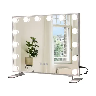 LED ogledalo za ličenje s 3 načini osvetlitve 50x 40cm