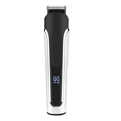 Večnamenski brezžični električni strižnik 5 W, polnilni, USB, z LED zaslonom, Bela / Črna