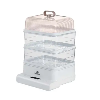 Električni parni kuhalnik 800W s 3 nivoji in skupno prostornino 10L, Prozorna