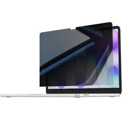 Zaščitno Steklo Za MacBook Neo 13" S Filtrom Proti Vohunjenju, Prozorna črna