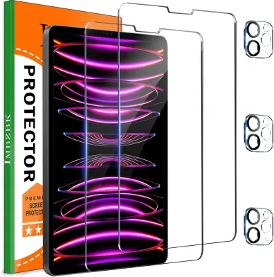 Komplet zaščitno kaljeno steklo za zaslon in objektiv za iPad Pro 12,9" (2022/2021/2020), 3+3 kosi, ultra tanko