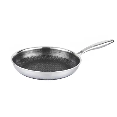 Cheffinger, Ponev 32 cm s premazom sataste strukture in dolgim ročajem, Srebrna