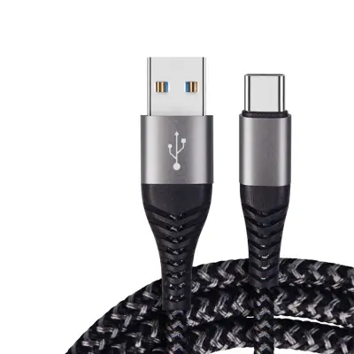 60W USB-C kabel za hitro polnjenje, 2 kosa, najlonsko pleten USB na Type-C kabel  2 m