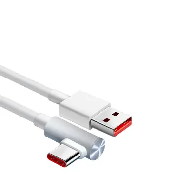 120W Pravokotni USB C Kabel - 6A Hitro Polnjenje za Igranje in Prenos Podatkov  1,8 m