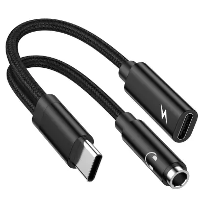 Bluetrum AB136D USB-C 3.5mm adapter z 24bit/48kHz DAC, 60W