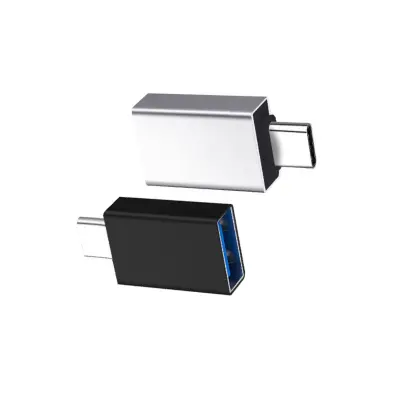 Aluminijev USB-C na USB 3.0 OTG adapter – Črno + Srebro, 2 kosa