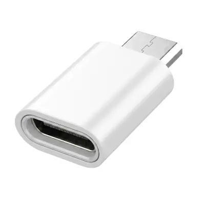 Blue Star, Mini USB-C v Micro-USB Adapter za Polnjenje in Sinhronizacijo, Srebrna