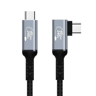 USB4 podatkovni kabel 240W kotni Type-C kabel za hitro polnjenje in prenos podatkov  0,5 m