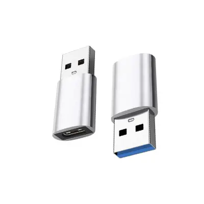 Type-C na USB 3.0 Adapter 4-pack – USB-C ženski v USB-A moški Silver