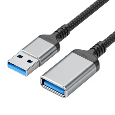 USB 3.0 Moški na Ženski Podaljšek: Pleten Najlon, Hiter Prenos Podatkov  1 m