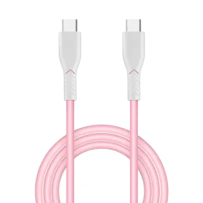 Hitri polnilni kabel USB-C na USB-C za prenos podatkov 60W Pink