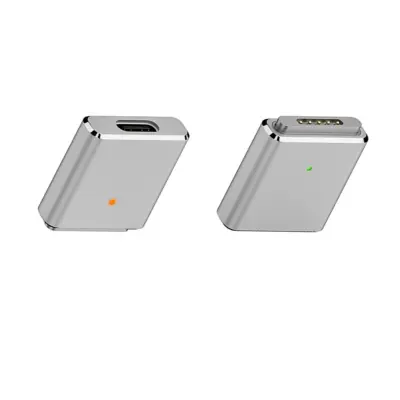 100W USB-C ženski na MagSafe 3 adapter (CF/MAG3-BK) – aluminijeva zlitina, PD 100W hitro polnjenje z LED indikatorjem, izhod MagSafe 3 Bela