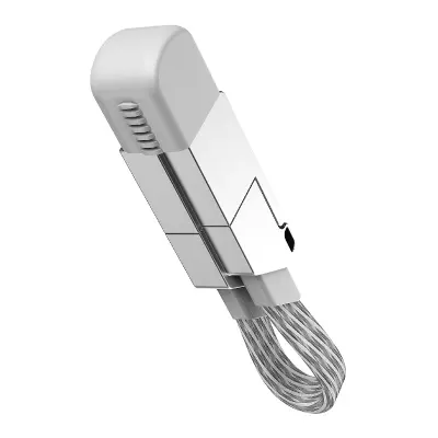4-v-1 sivobel podatkovni kabel obesek za ključe - hitro polnjenje