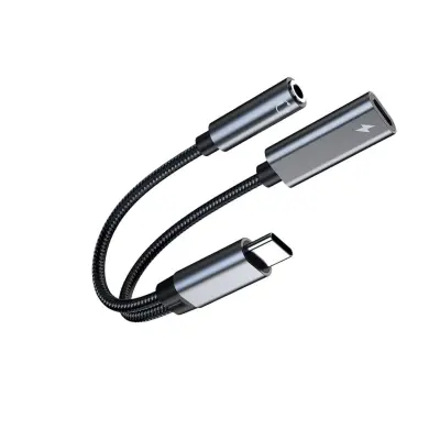 Adapter AB136D USB-C na 3,5 mm Hi-Res 24bit/48kHz z 10W polnjenjem