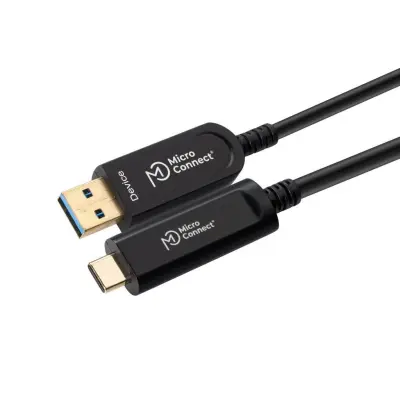 MicroConnect Kabel optični USB C-A 3.2, 5m, črn Gen 2x1, 10Gbps, 5V/800mA, AOC