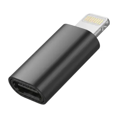 Blue Star, USB-C v Lightning Pretvornik Adapter za iPhone in iPad, Črna