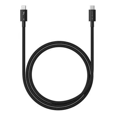 Satechi, USB-C na USB-C kabel 100 cm Thunderbolt 5 240W, Črna