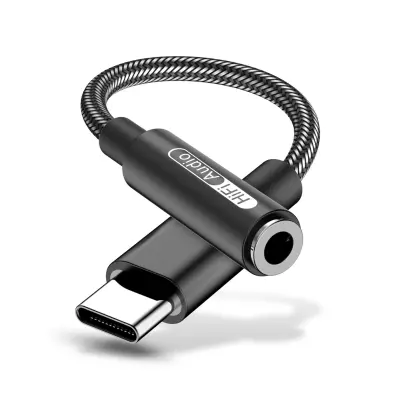 USB-C na 3,5mm adapter, pleteno aluminijasto ohišje, 24-bit/96kHz