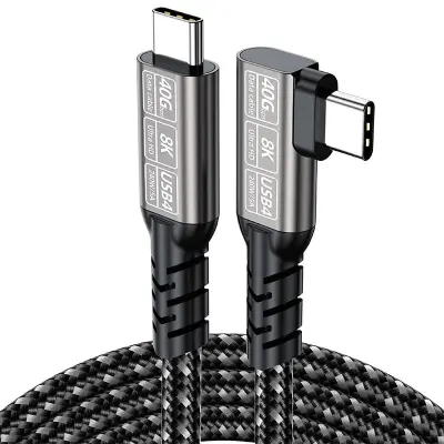 Upognjen USB4 kabel: 40Gbps hitri prenos, 8K video, 240W polnjenje  1 m